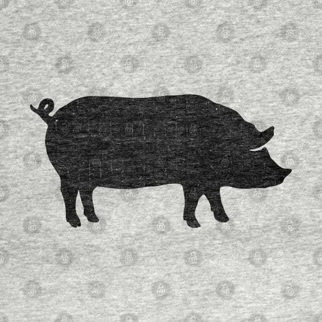 Pig Silhouette by Coffee Squirrel